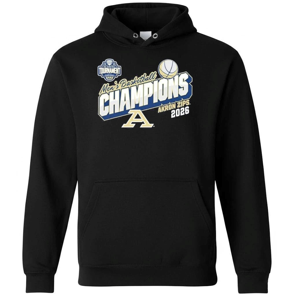 Akron Zips MAC Mens Basketball Tournament Champions 2026 Navy Shirt