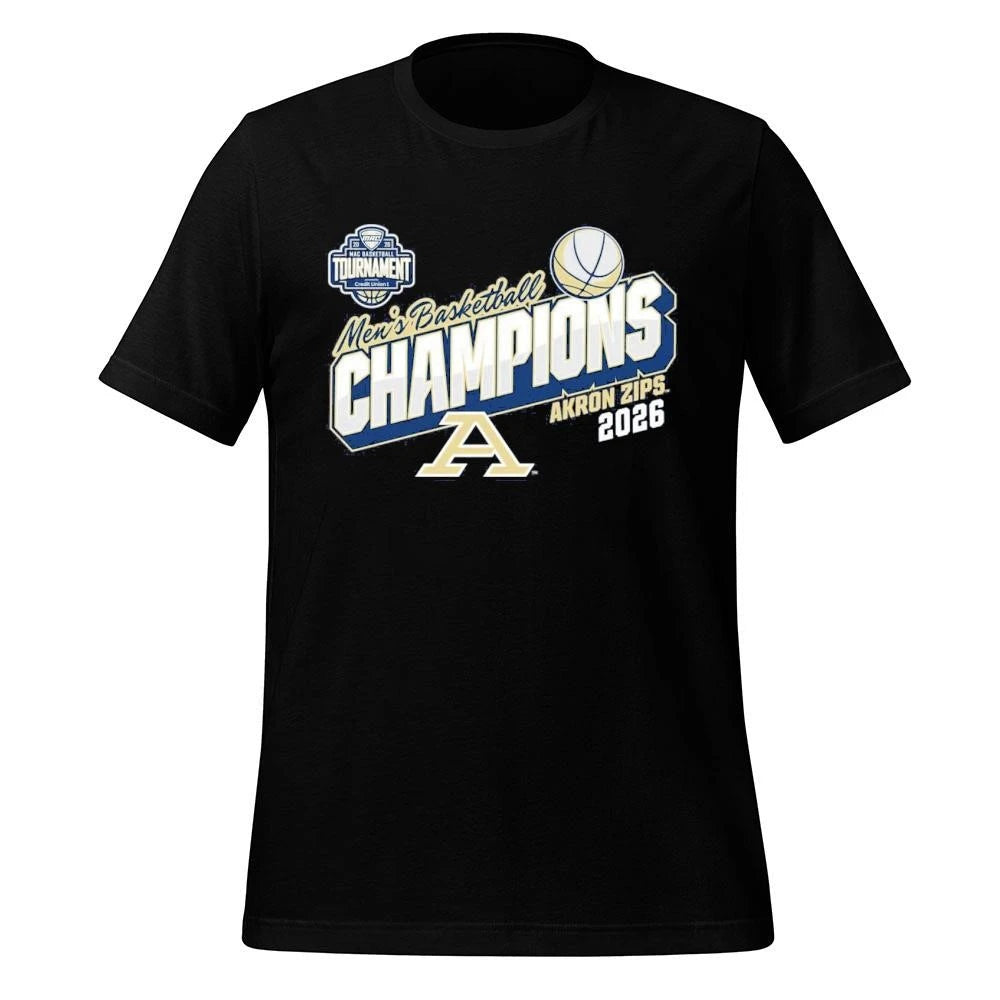 Akron Zips MAC Mens Basketball Tournament Champions 2026 Navy Shirt