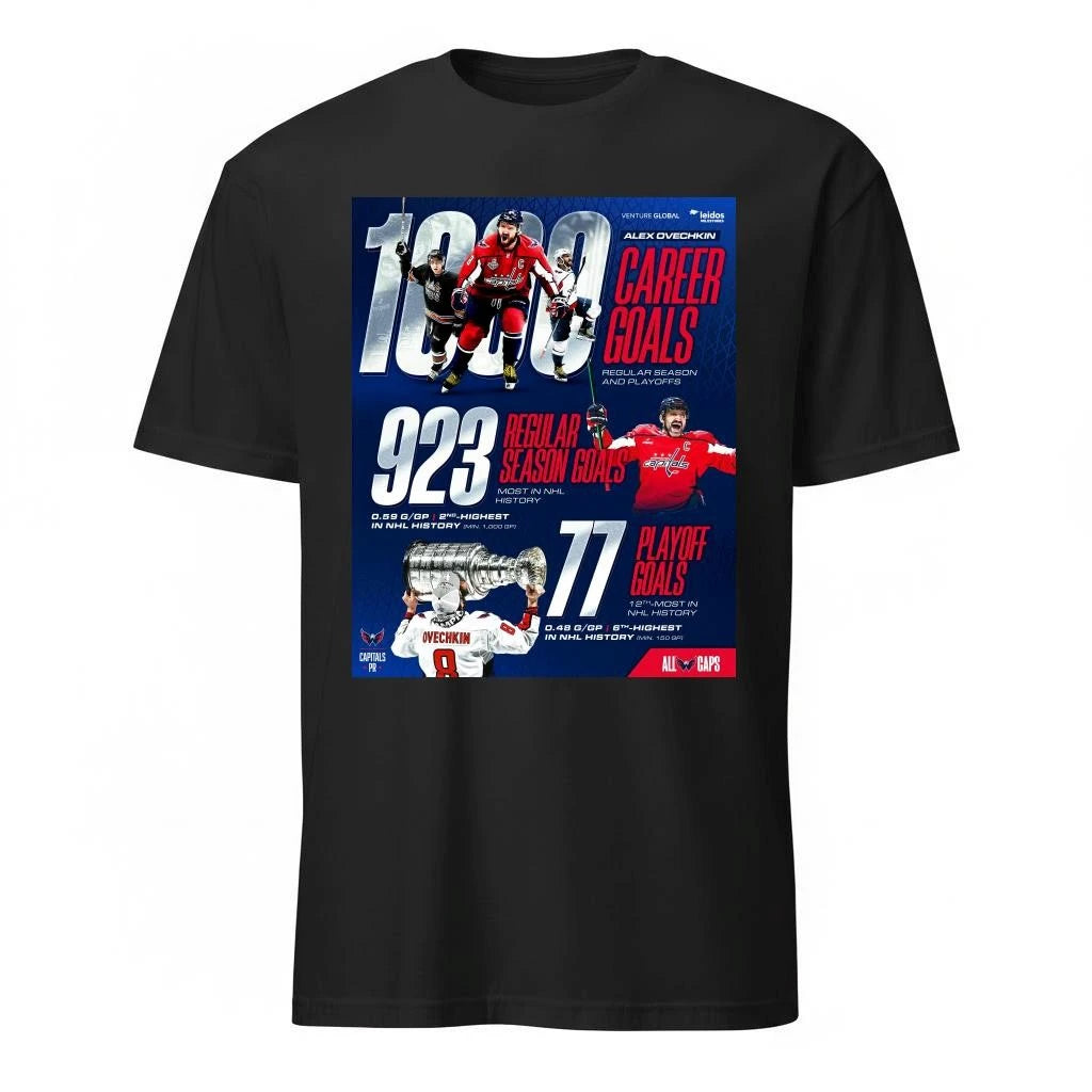 Alex Ovechkin Becomes 2nd NHL Player With 1000 Career Goals Regular-season And Playoffs Combined Shirt