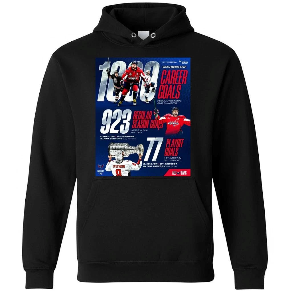 Alex Ovechkin Becomes 2nd NHL Player With 1000 Career Goals Regular-season And Playoffs Combined Shirt