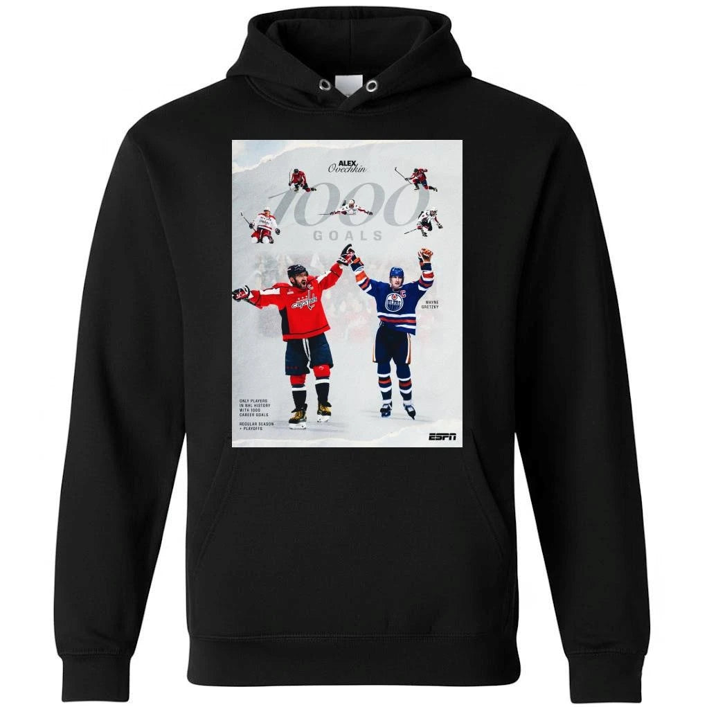 Alex Ovechkin Joins Wayne Gretzky As The Only Players NHL History 1000 Career Goals Shirt