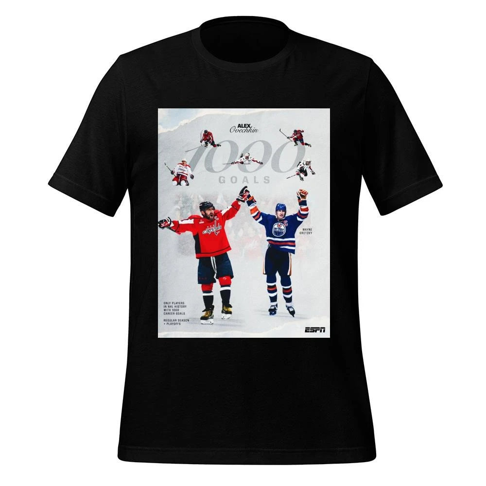 Alex Ovechkin Joins Wayne Gretzky As The Only Players NHL History 1000 Career Goals Shirt