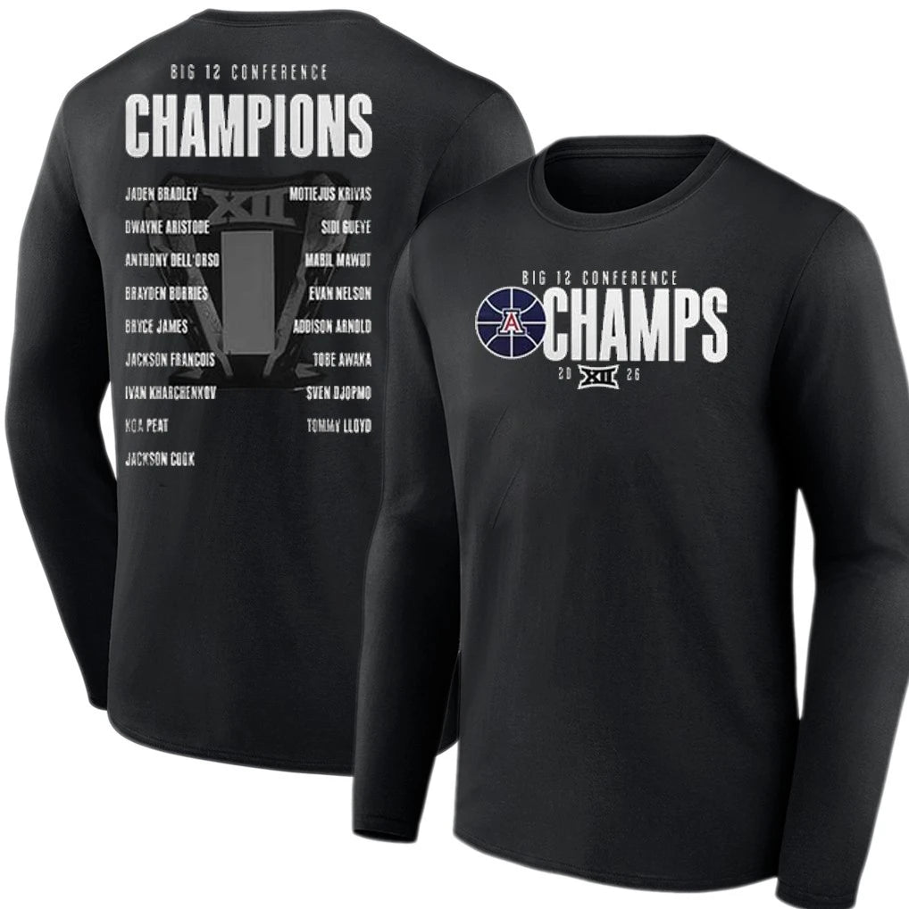 Arizona Wildcats 2026 Big 12 Conference Champs Celebration T-Shirt