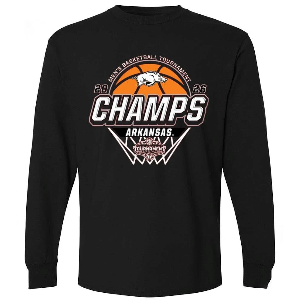 Arkansas Razorbacks Blue 84 Unisex 2026 SEC Men’s Basketball Tournament Champions Shirt