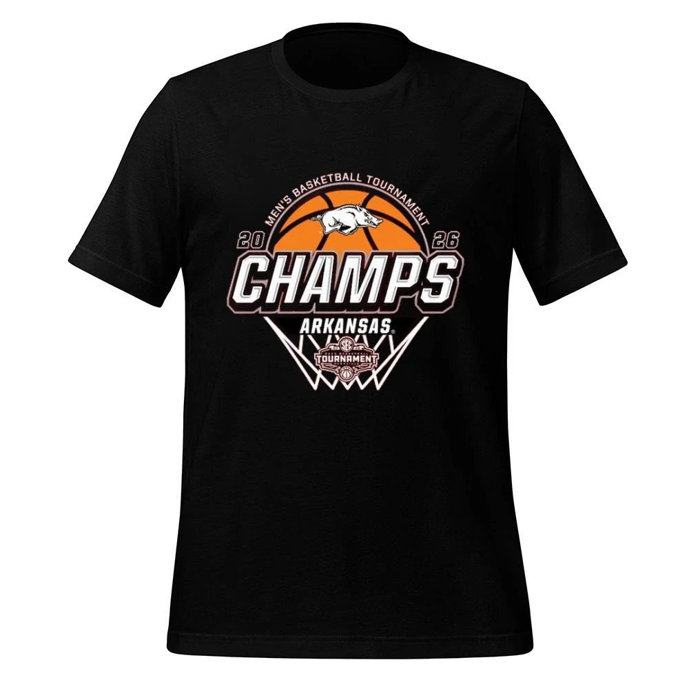 Arkansas Razorbacks Blue 84 Unisex 2026 SEC Men’s Basketball Tournament Champions Shirt