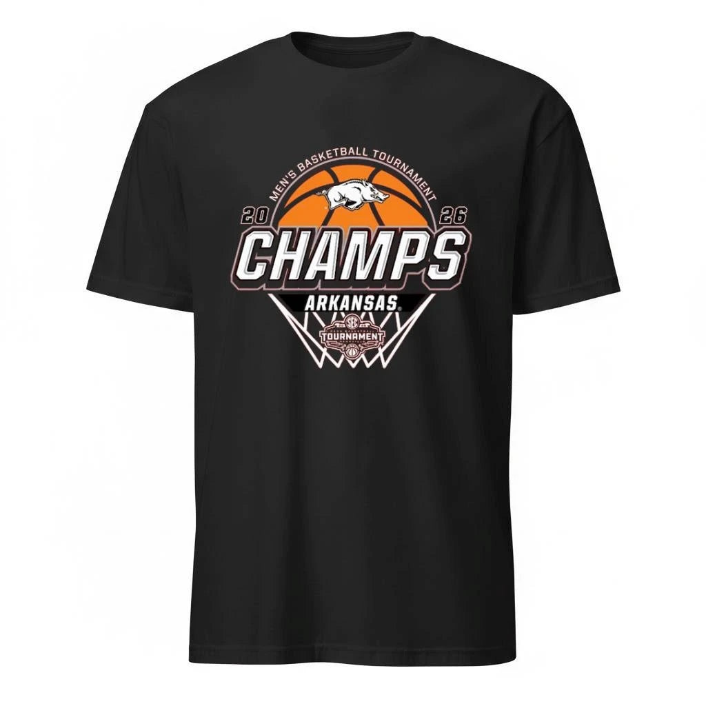 Arkansas Razorbacks Men’s Basketball 2026 SEC Tournament Champions Locker Room Cardinal Red Shirt