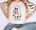 Hot Ghouls Read Books Halloween Graphic Tee (Ivory) Shirt