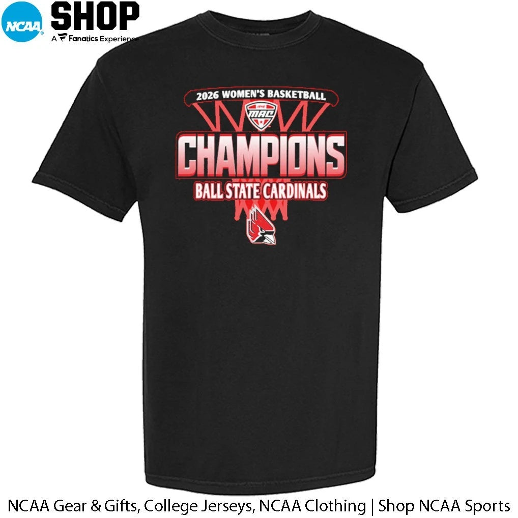 Ball State Cardinals 2026 MAC Women’s Basketball Regular Season Champions T-Shirt