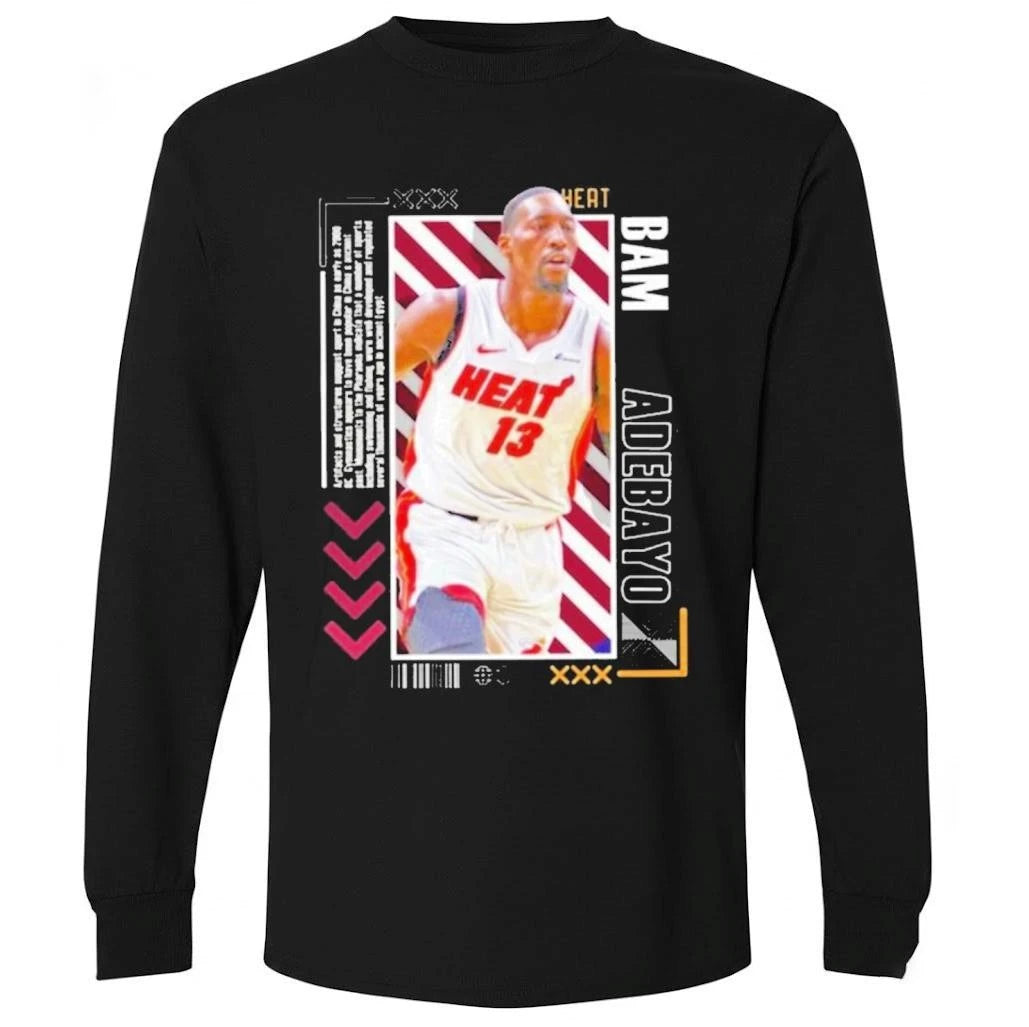 Bam Adebayo Miami Basketball Paper Poster Shirt