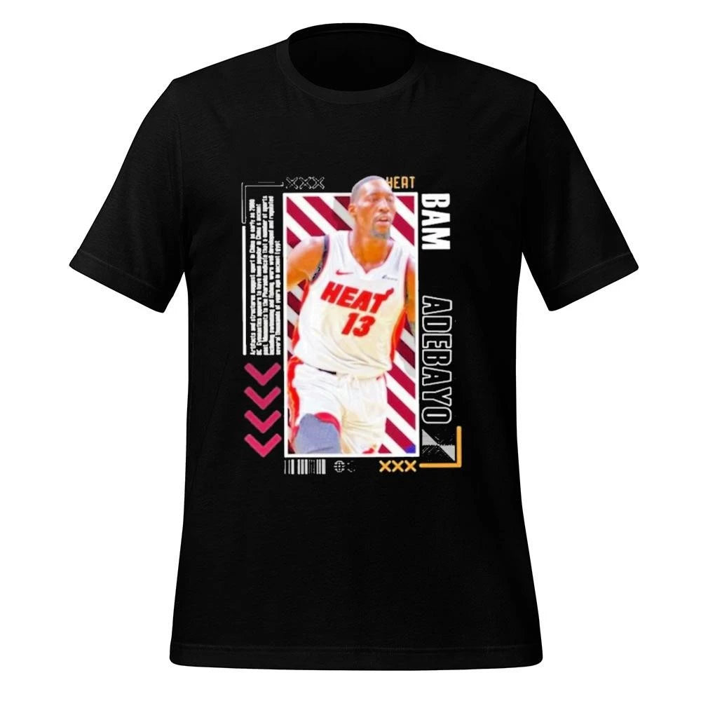 Bam Adebayo Miami Basketball Paper Poster Shirt