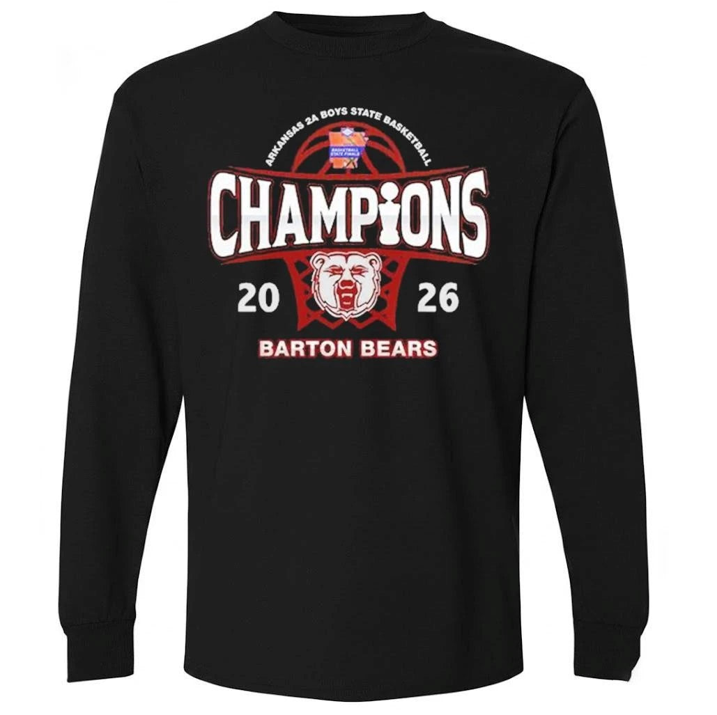 Barton Bears 2A Boys Basketball State Champions 2026 Shirt