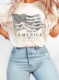 America 250 Years of Freedom Flag Graphic Tshirts