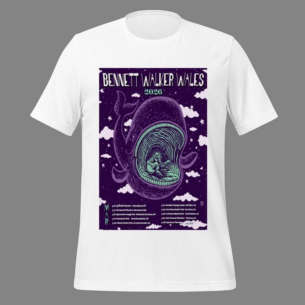 Bennett Walker Wales March 2026 Tour Poster Shirt