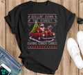Black Santa Ugly Christmas Sweater Music Lover Gift Funny Dad Christmas Shirt
