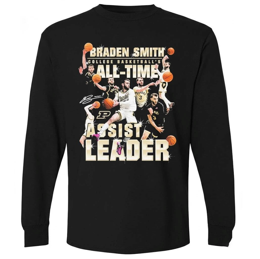 Braden Smith Purdue Boilermakers College Basketball All-Time Assists graphic Shirt