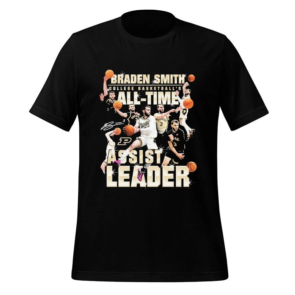 Braden Smith Purdue Boilermakers College Basketball All-Time Assists graphic Shirt