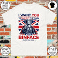 Binface Clacton point I Want You To Take Out The Trash Vote Binface Clacton 2026 UK flag Political shirt