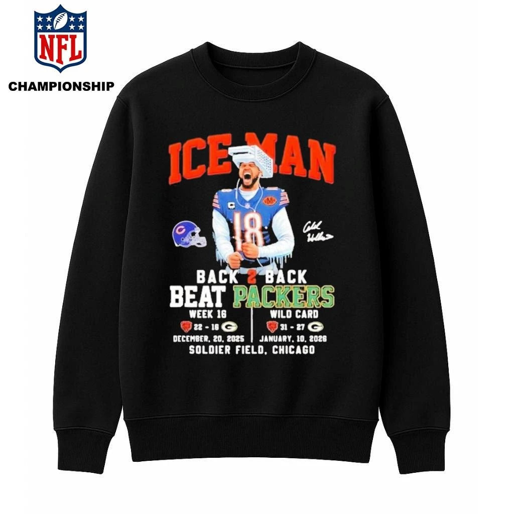 Caleb Iceman Bears Back 2 Back Beat Packers Shirt