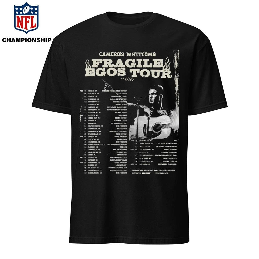 Cameron Whitcomb Fragile Egos Tour 2026 Poster Shirt