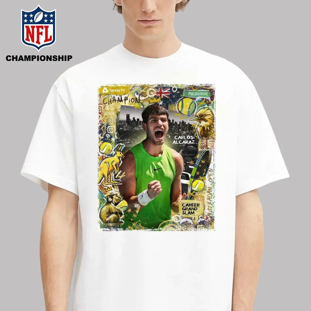 Carlos Alcaraz The Youngest Man Ever Complete The Career Grand Slam Poster Shirt