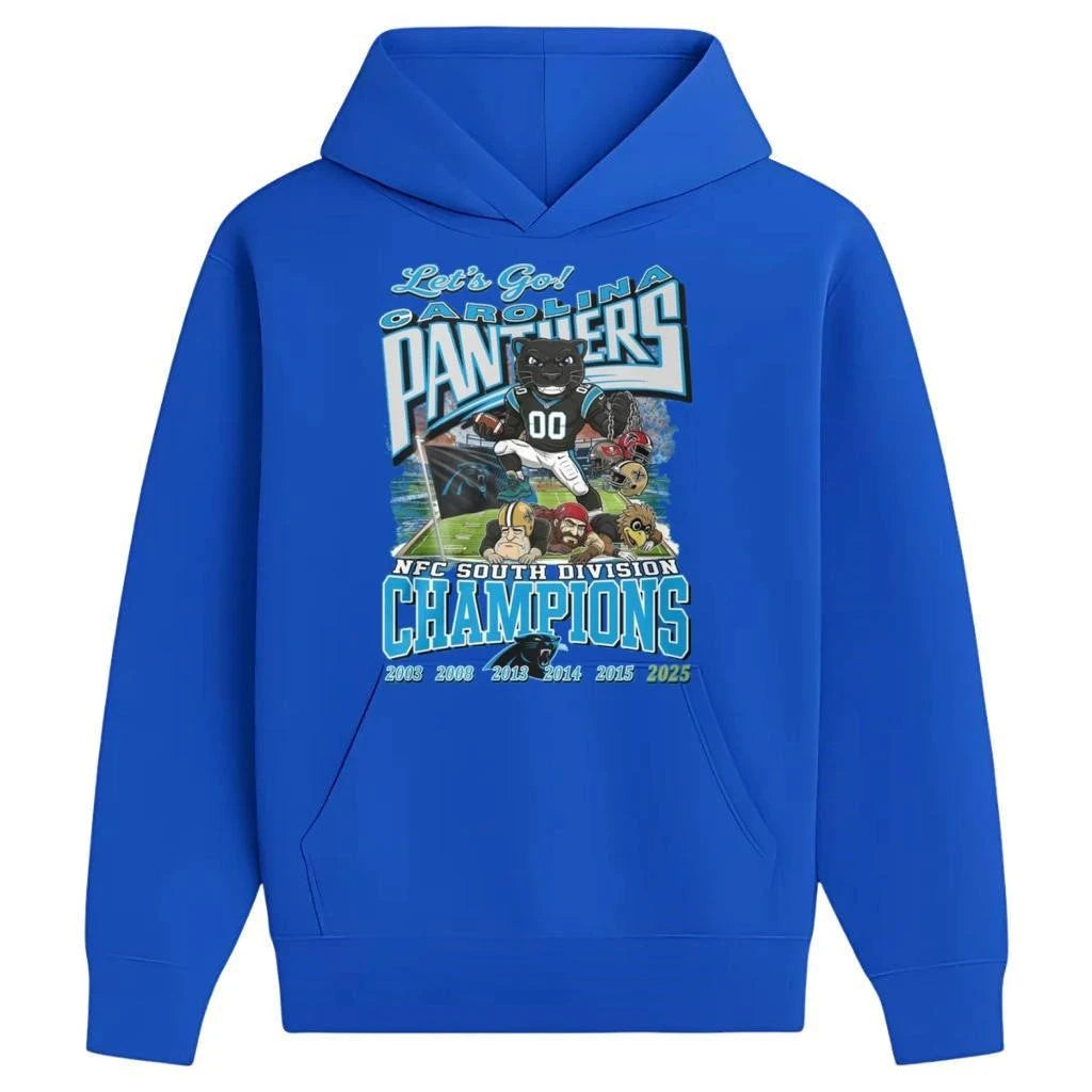 Carolina Panthers NFC South Champions 2025 Let’s Be Back Mascot Shirt