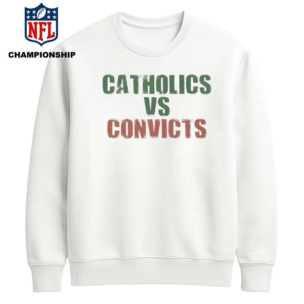 Catholics vs Convicts Retro Rivalry Faith &amp; Football Shirt