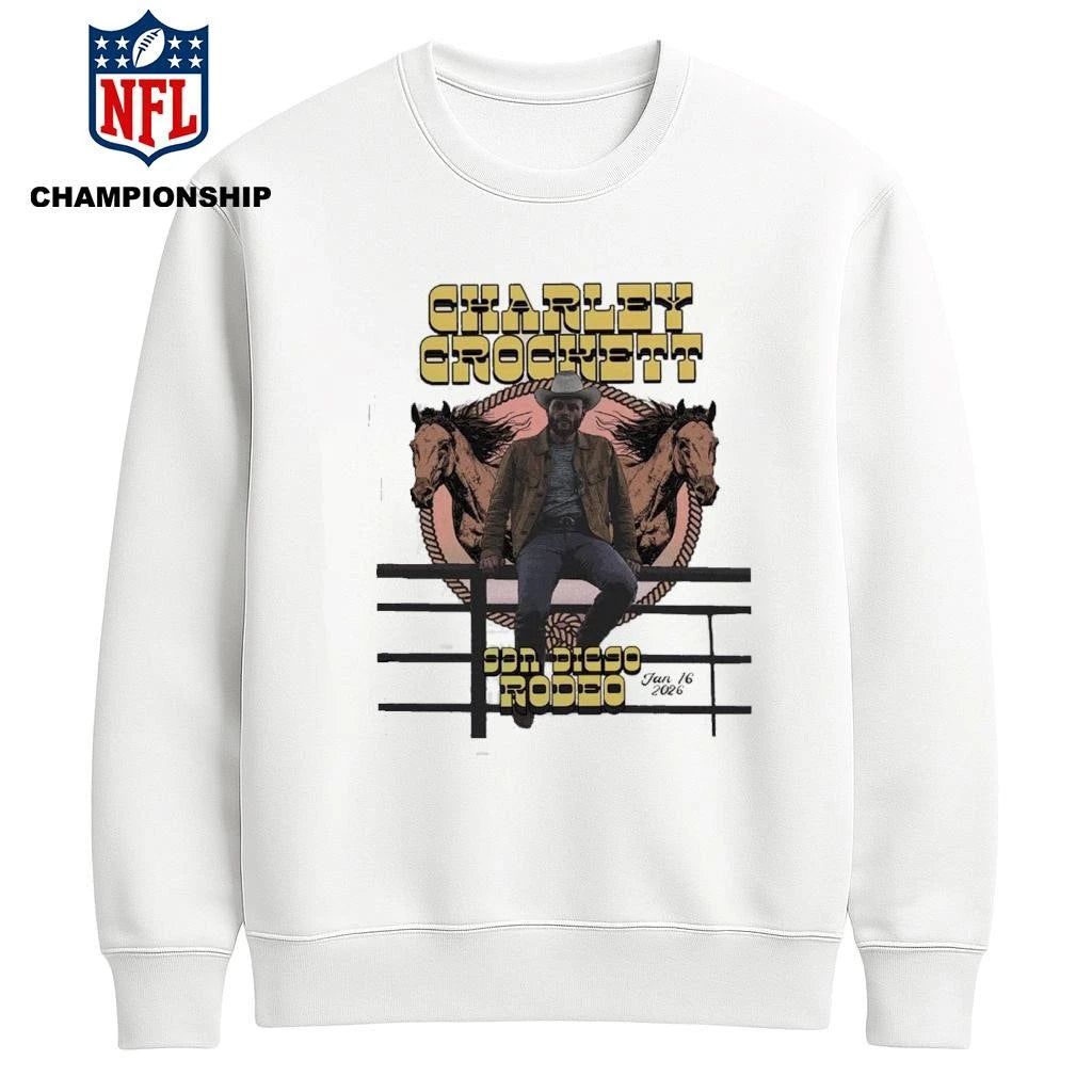 Charley Crockett San Diego Rodeo 2026 Poster Taking Over Gallagher Square On January 16 2026 Shirt