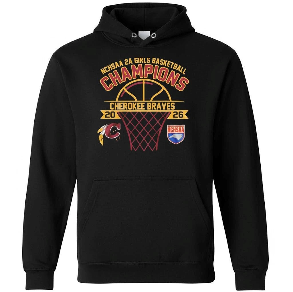 Cherokee Braves NCHSAA 2A Girls Champions 2026 Shirt