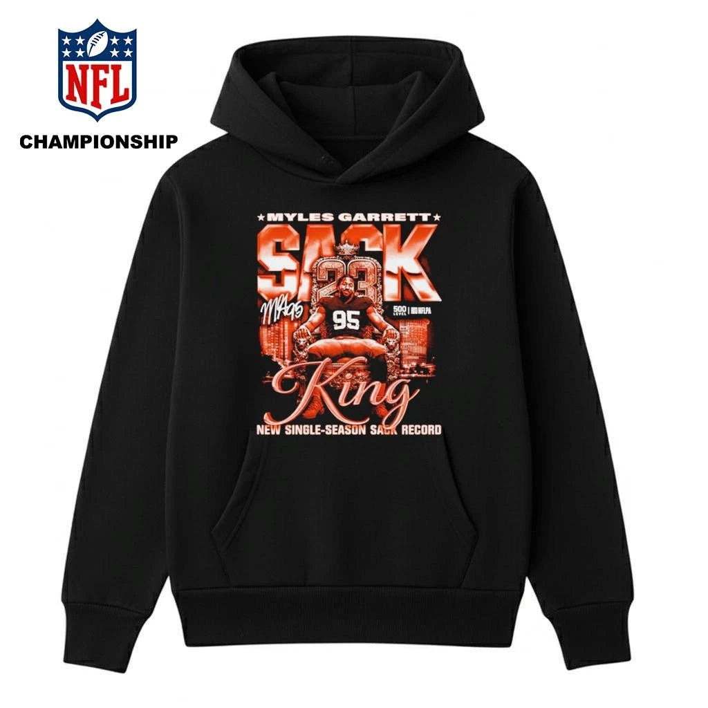 Cleveland Browns Myles Garrett Sack King New Single-Season Sack Season Signature Shirt