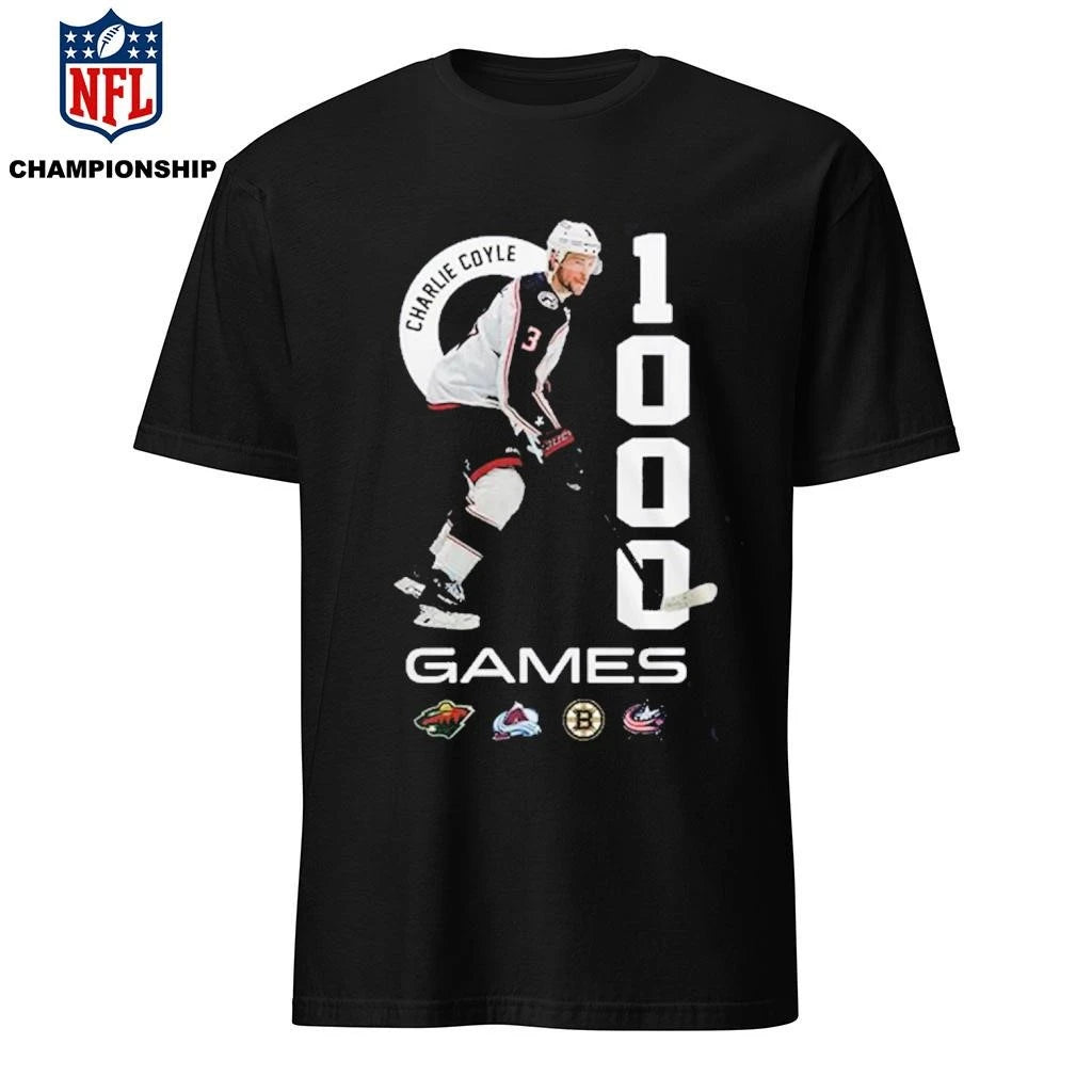 Columbus Blue Jackets Game 1,000 For Charlie Coyle Shirt
