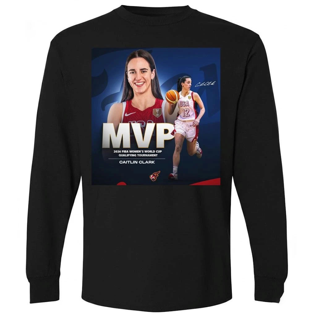 Congrats Caitlin Clark Being Named The MVP 2026 FIBA Womens World Cup Qualifying Tournament Poster Shirt