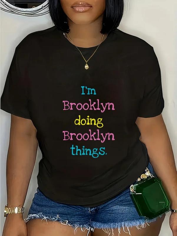 cotton Brooklyn Cute Personalized Text Kid's Gift Top For Girls T-Shirt casual Fashion graphic tees for women Hoodie,...
