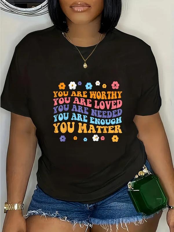 cotton Mental Health Worthy Loved Needed Retro Aware Women Men T-Shirt casual Fashion graphic tees women Hoodie, Sweatshirt
