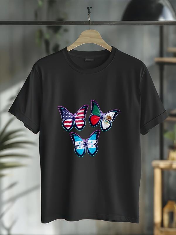 cotton Multiculti Heritage. Mexico, Honduras and the USA T-Shirt casual Fashion graphic tees for women Hoodie, Sweatshirt