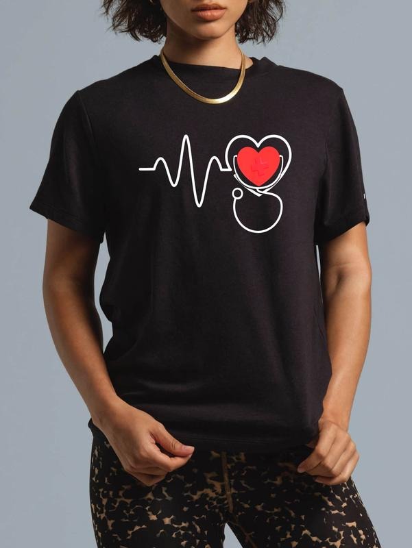 cotton Nursing Gift Hospital Stethoscope Heart Heartbeat Nurse T-Shirt casual Fashion graphic tees Hoodie, Sweatshirt
