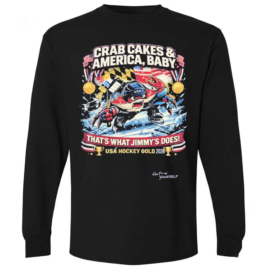 Crab Cakes &amp; America Baby Usa Hockey Gold 2026 Shirt