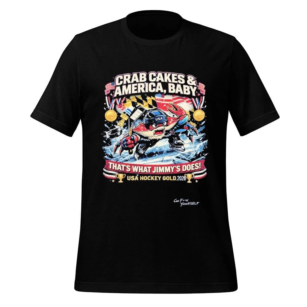 Crab Cakes &amp; America Baby Usa Hockey Gold 2026 Shirt