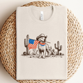 Patriotic Cowboy Dog Graphic Tee