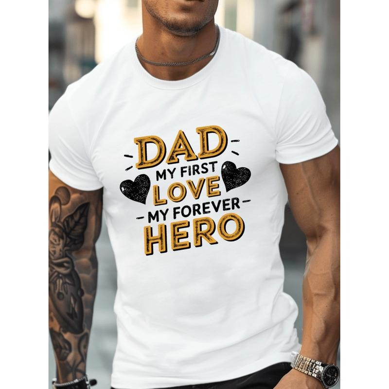 dad hero love heart   pure cotton mens t shirt   fit white -1 Hoodie, Sweatshirt | HypeDripTees.com