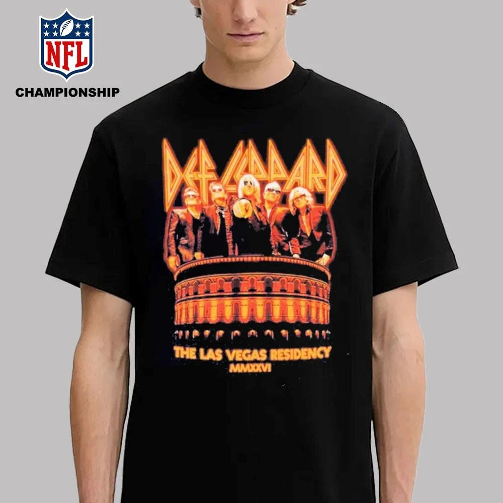Def Leppard Las Vegas 2026 Merch Tee Photo Residency 2026 Tour Schedule Shirt