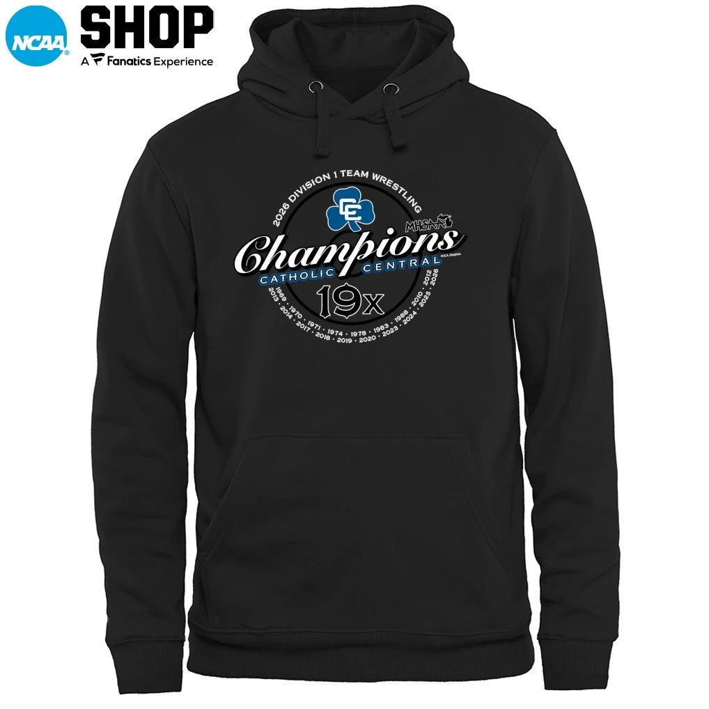 Detroit Catholic Central 19x Division 1 Team Wrestling Champions T-Shirt