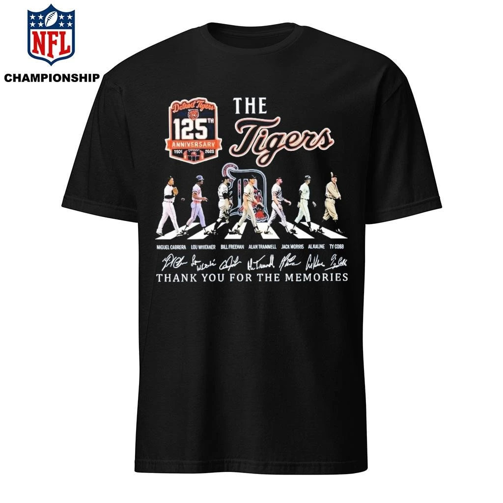Detroit Tigers 125th Anniversary Abbey Road Signatures Thank You For The Memories Shirt