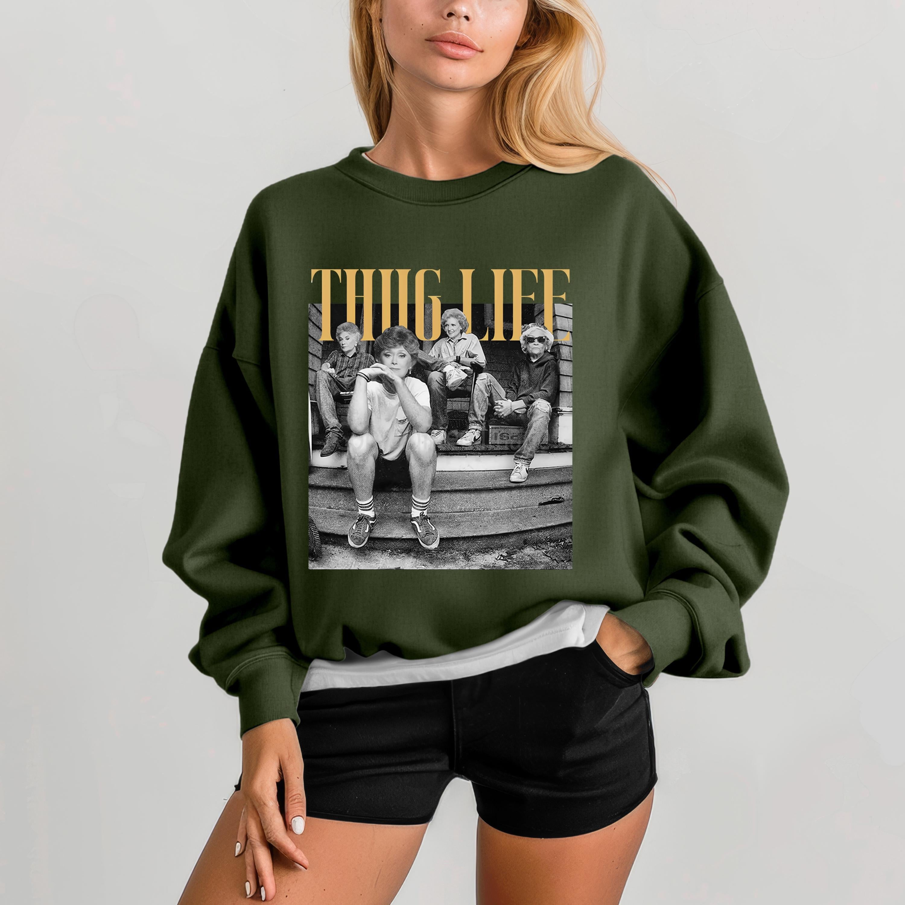Golden Gir Ls Thug Life Tee 80s Sitcom Thug Life Mom Life Stay Gol-Den Vintage (3)