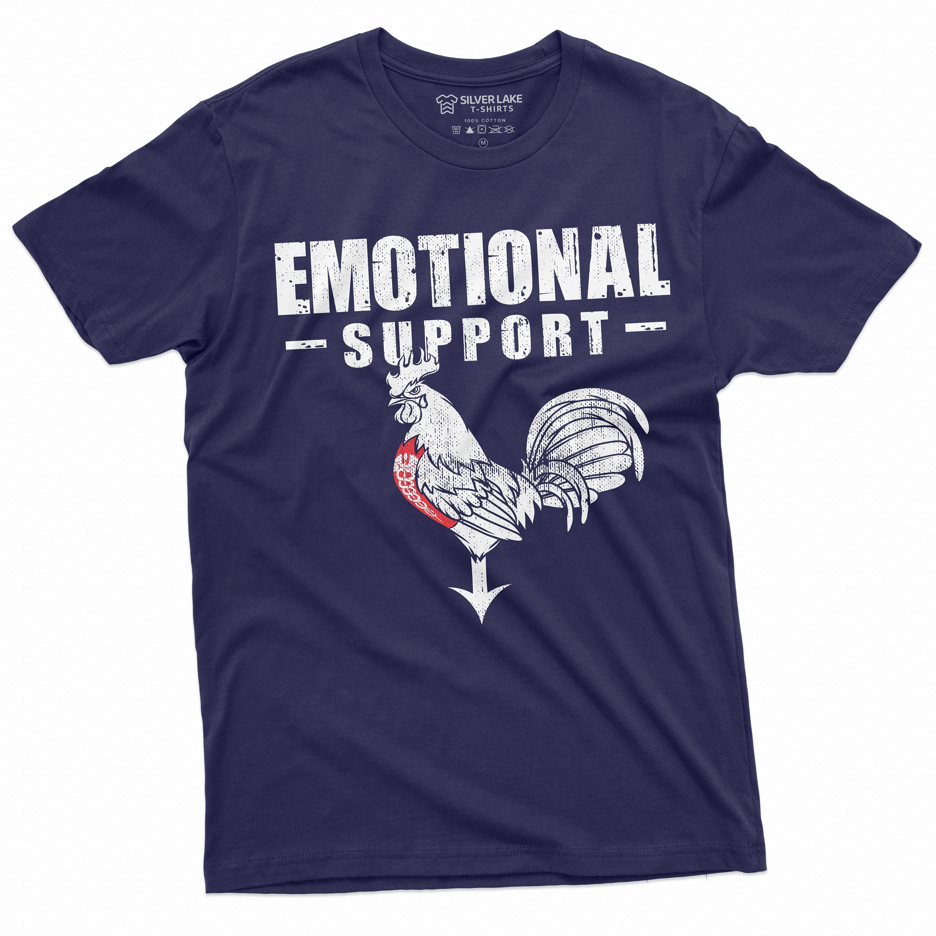Emotional Support Rooster Cock Offensive Humor Tee Unisex T-shirt, Sweatshirt, Hoodie (4)