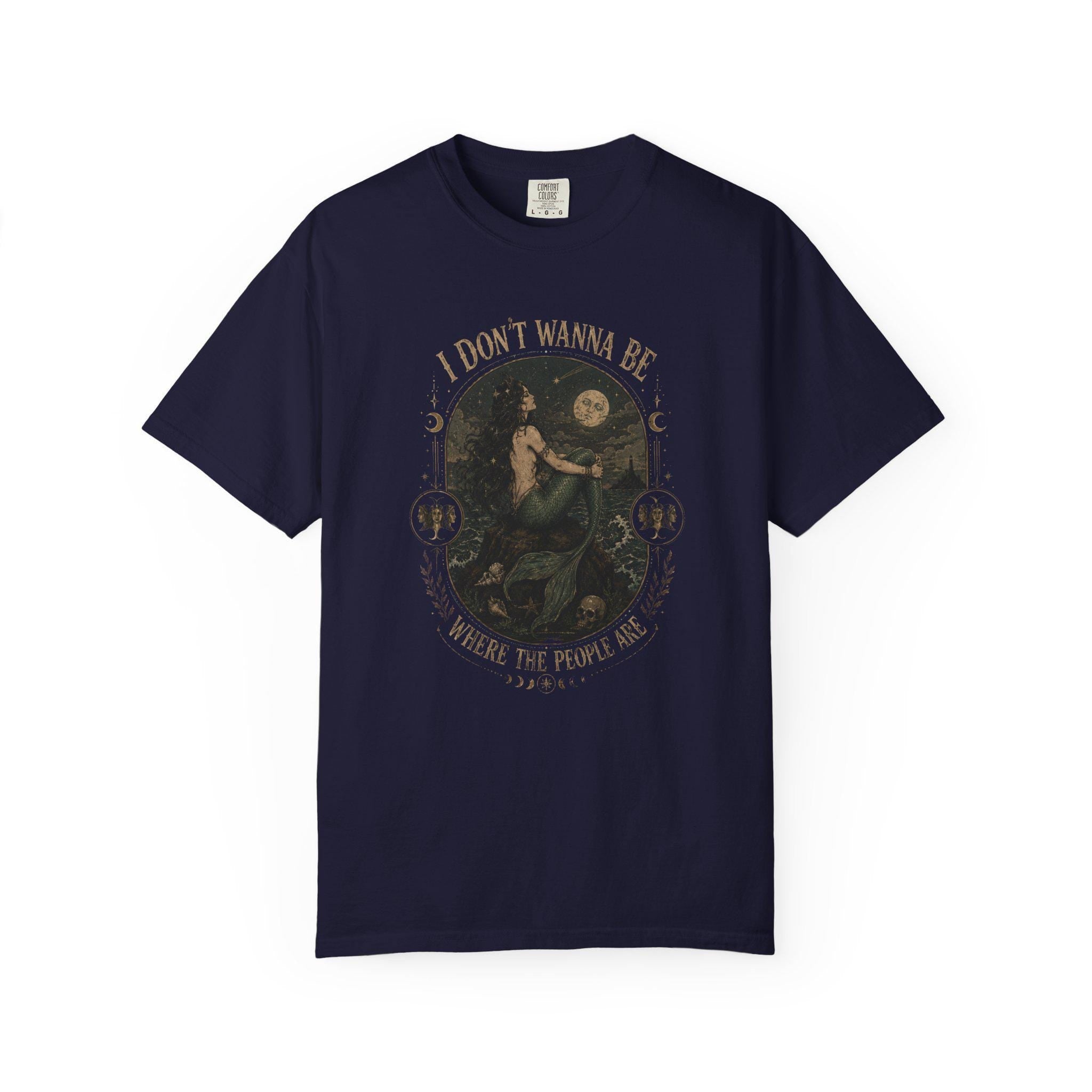 Siren Don'T Wanna Where People Antisocial Mermaid Vintage Mermaid Mystical Dark Fantasy Coastal Gothic (4)
