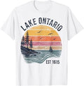 Retro Sunset Lakes Lake Ontario Unisex T-shirt, Sweatshirt, Hoodie (1)