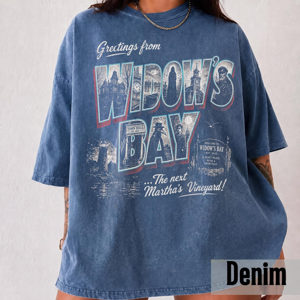 Vintage Greetings Widow'S Bay Retro Spooky Travel Postcard Gothic Dark Academia Autumn Pepper (4)