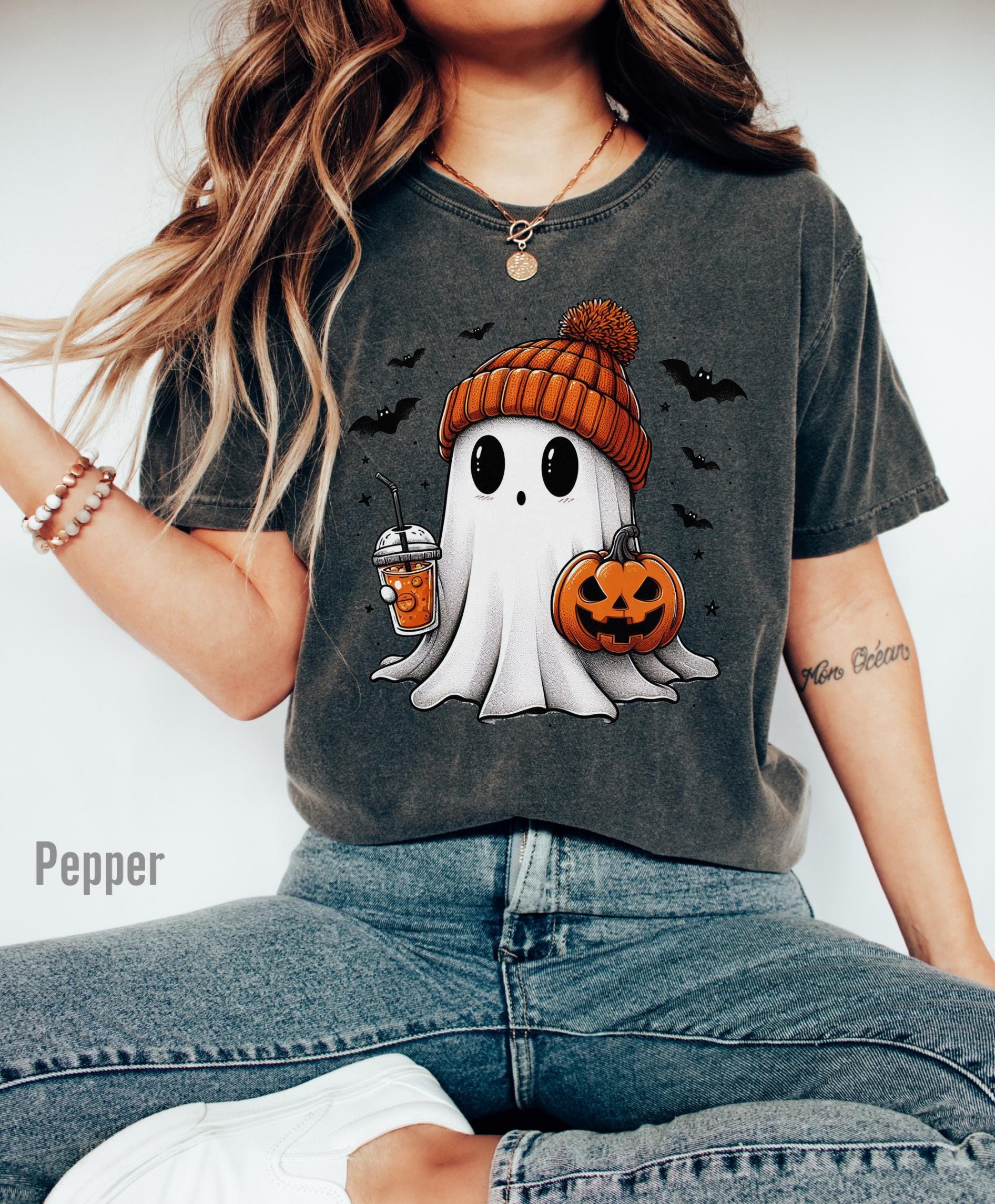 Halloween Ghost Comfort Colors Ghos Halloween Fall Spooky Season Halloween (2)