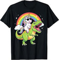 Unicorn Riding T-Rex Dinosaur Unisex T-shirt, Sweatshirt, Hoodie (1)