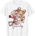 Floral Football Game Day Girly Team Spirit Burgundy Gold (1)